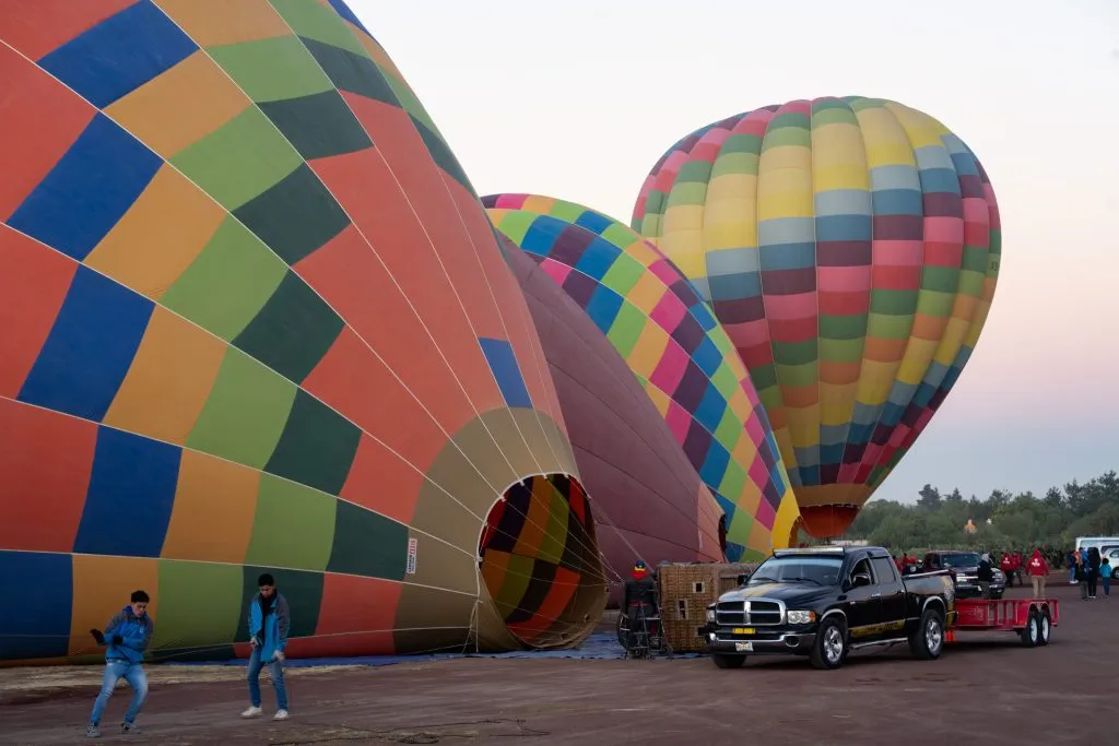Hot Air Balloons Over Teotihuacán