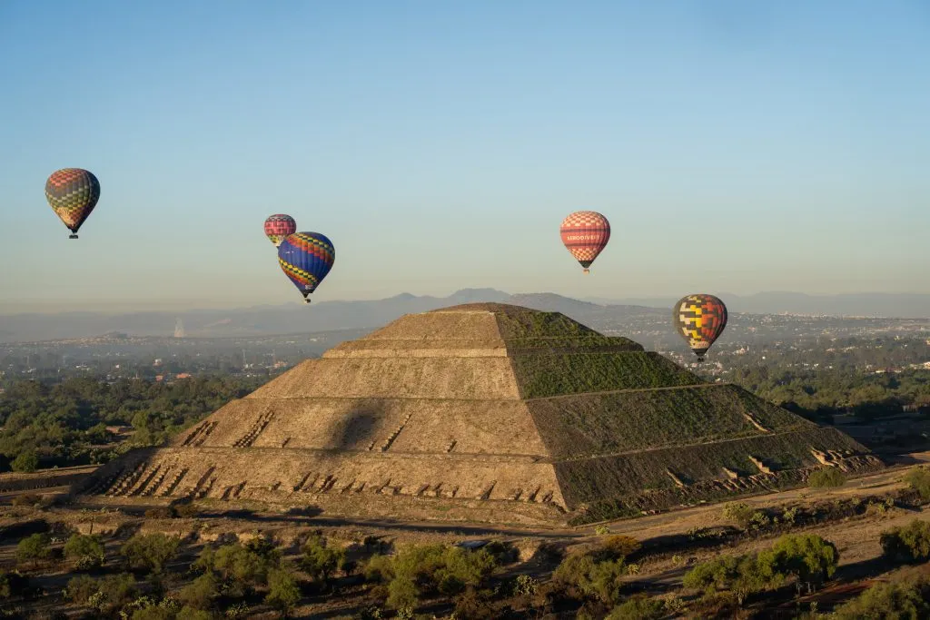 Hot Air Balloons Over Teotihuacán