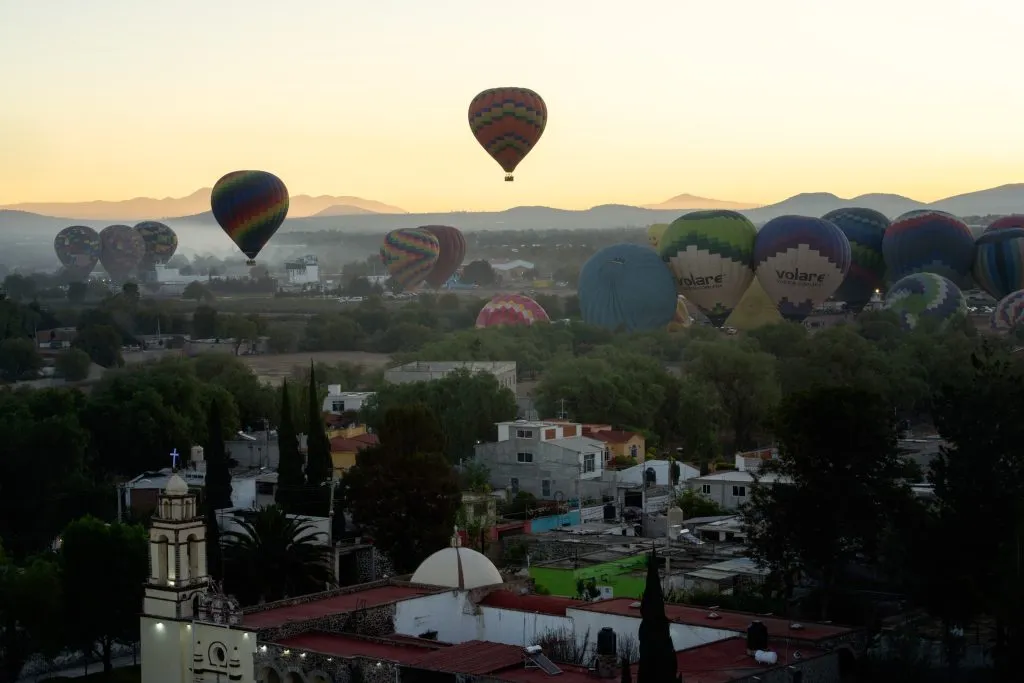Hot Air Balloons Over Teotihuacán