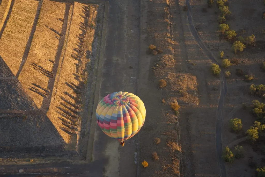 Hot Air Balloons Over Teotihuacán